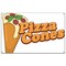 Signmission Pizza Cones Banner Concession Stand Food Truck Single Sided B-72 Pizza Cones19 - alternate 1
